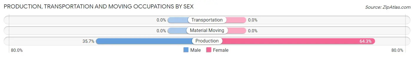 Production, Transportation and Moving Occupations by Sex in Mount Vision