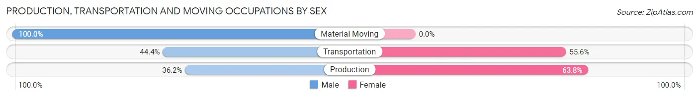 Production, Transportation and Moving Occupations by Sex in Naples