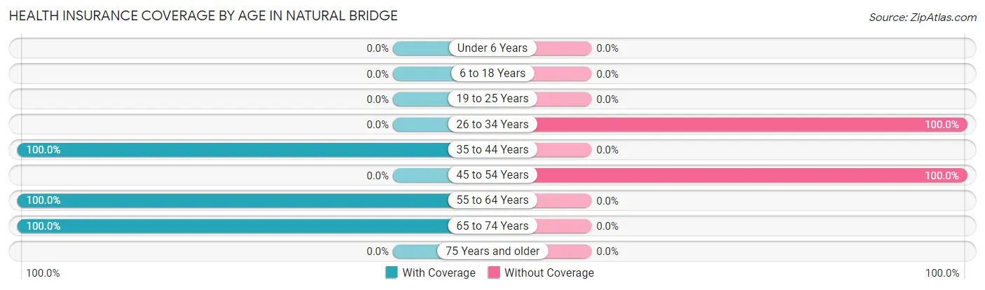 Health Insurance Coverage by Age in Natural Bridge