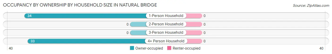 Occupancy by Ownership by Household Size in Natural Bridge