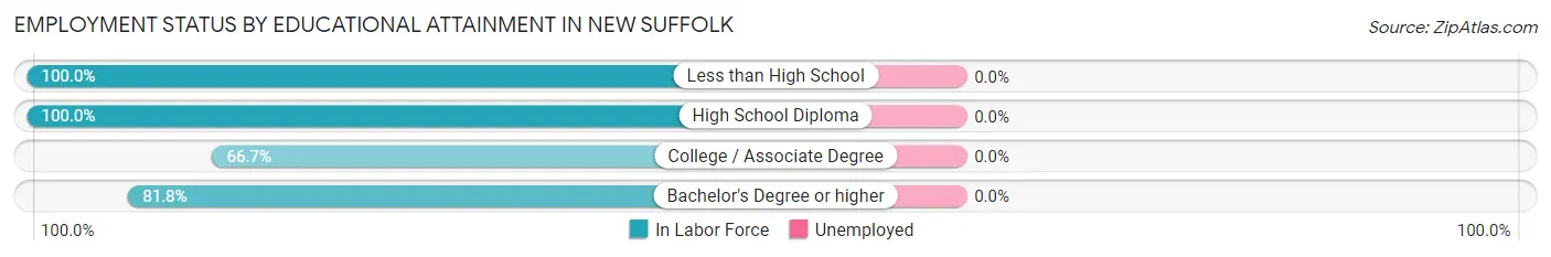 Employment Status by Educational Attainment in New Suffolk