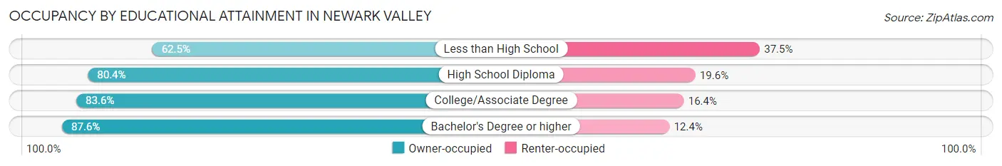 Occupancy by Educational Attainment in Newark Valley