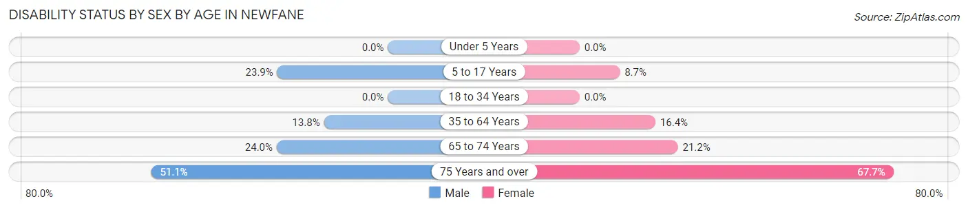 Disability Status by Sex by Age in Newfane