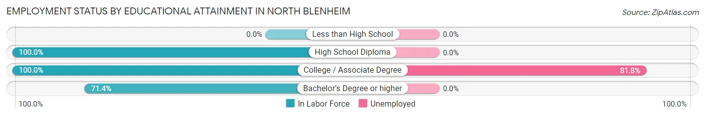 Employment Status by Educational Attainment in North Blenheim