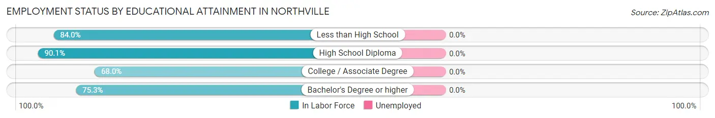 Employment Status by Educational Attainment in Northville