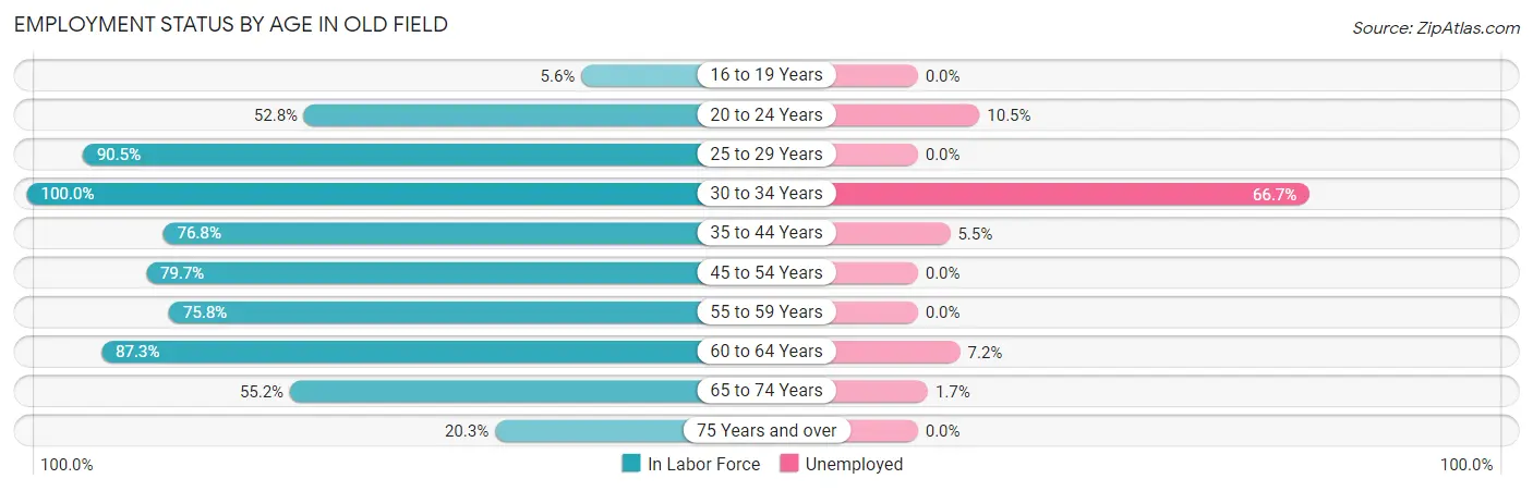 Employment Status by Age in Old Field