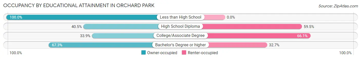 Occupancy by Educational Attainment in Orchard Park