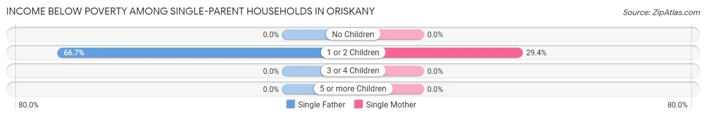 Income Below Poverty Among Single-Parent Households in Oriskany