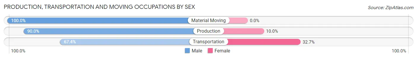 Production, Transportation and Moving Occupations by Sex in Otisville