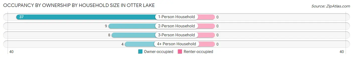 Occupancy by Ownership by Household Size in Otter Lake