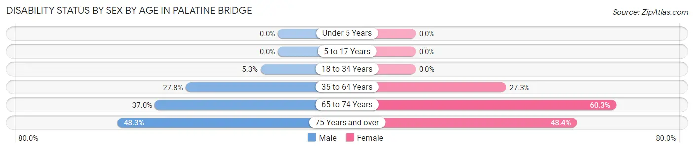 Disability Status by Sex by Age in Palatine Bridge