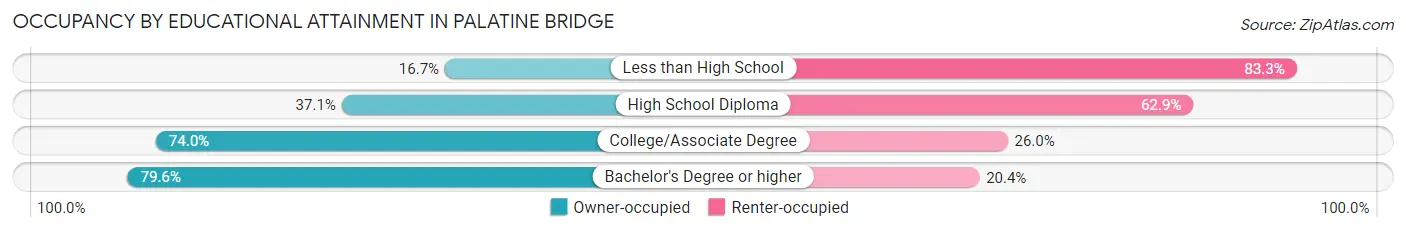 Occupancy by Educational Attainment in Palatine Bridge