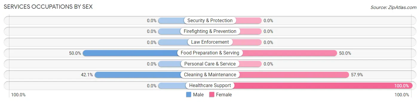 Services Occupations by Sex in Poestenkill