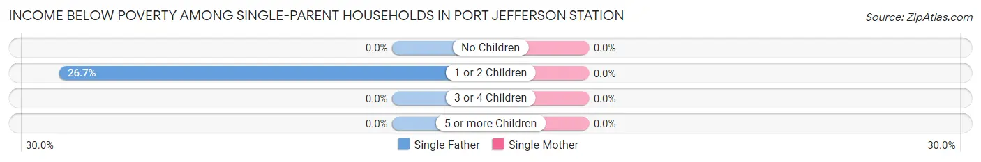 Income Below Poverty Among Single-Parent Households in Port Jefferson Station
