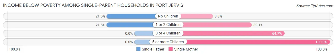 Income Below Poverty Among Single-Parent Households in Port Jervis