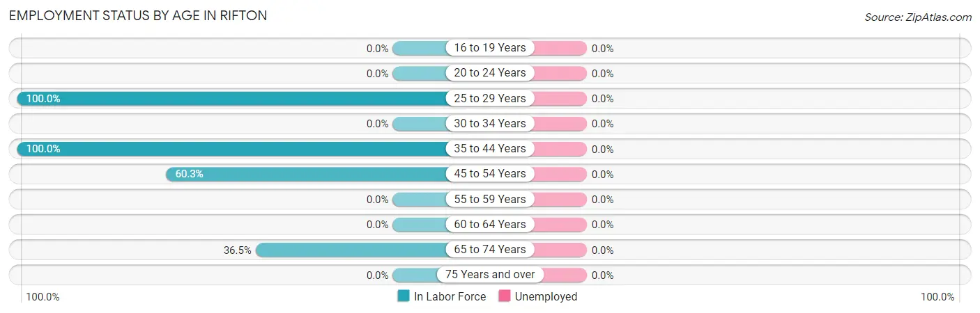Employment Status by Age in Rifton