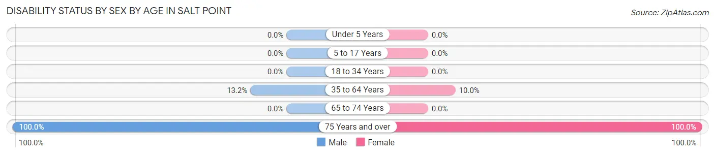 Disability Status by Sex by Age in Salt Point