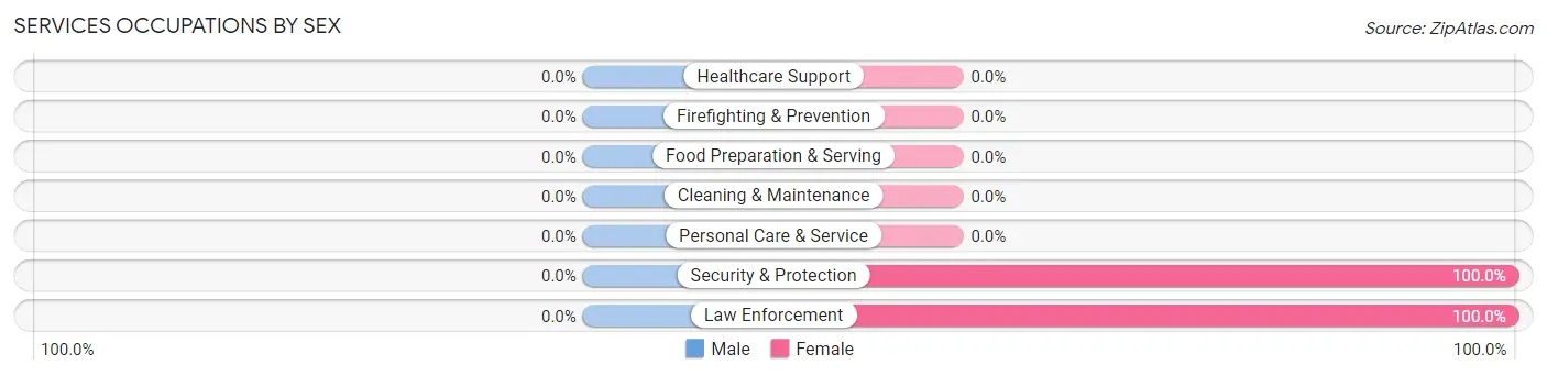 Services Occupations by Sex in Salt Point