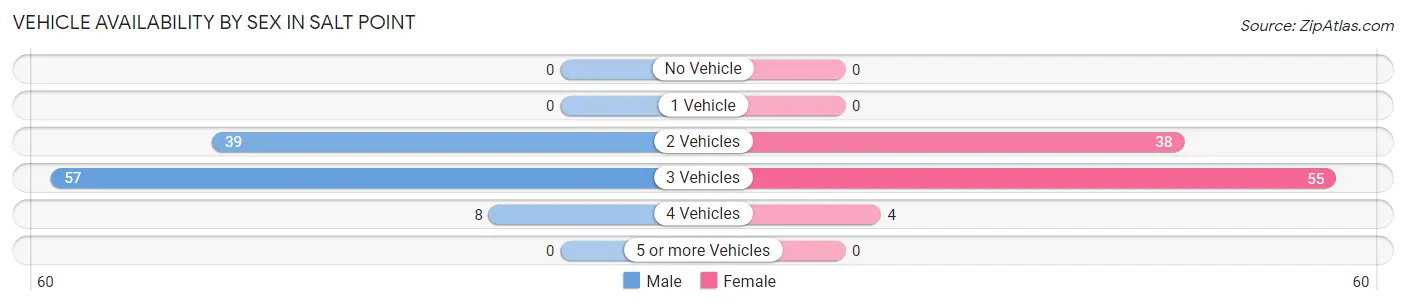Vehicle Availability by Sex in Salt Point