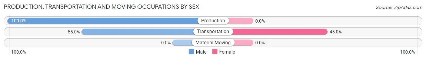Production, Transportation and Moving Occupations by Sex in Setauket