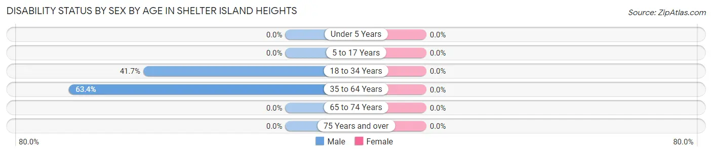 Disability Status by Sex by Age in Shelter Island Heights