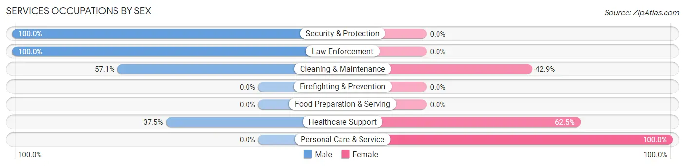 Services Occupations by Sex in Sinclairville