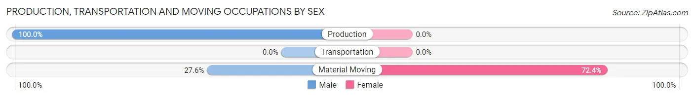 Production, Transportation and Moving Occupations by Sex in Sloatsburg