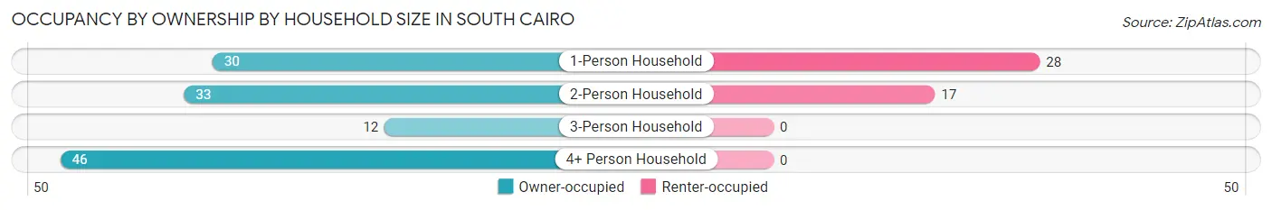 Occupancy by Ownership by Household Size in South Cairo