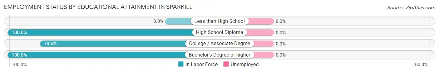Employment Status by Educational Attainment in Sparkill
