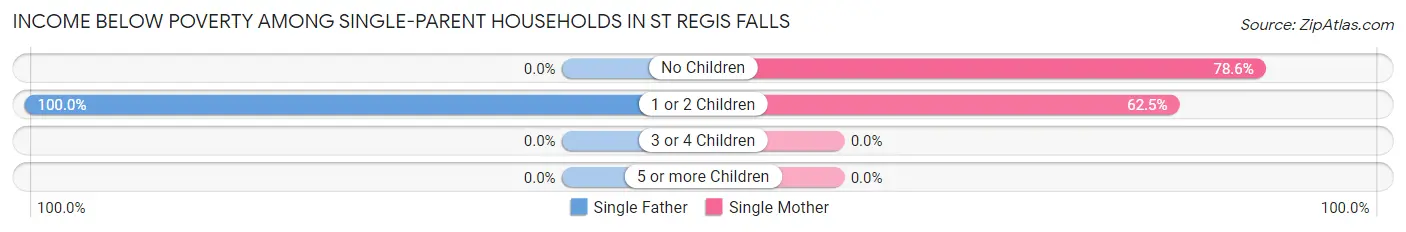 Income Below Poverty Among Single-Parent Households in St Regis Falls