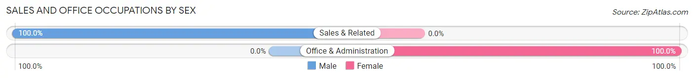 Sales and Office Occupations by Sex in Staatsburg