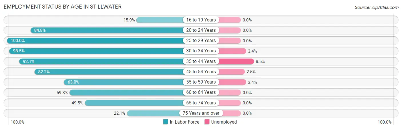 Employment Status by Age in Stillwater