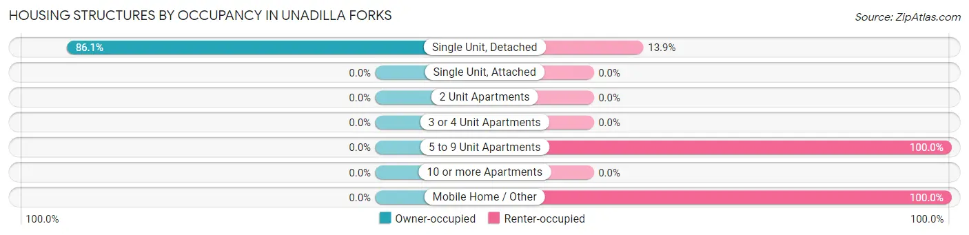 Housing Structures by Occupancy in Unadilla Forks