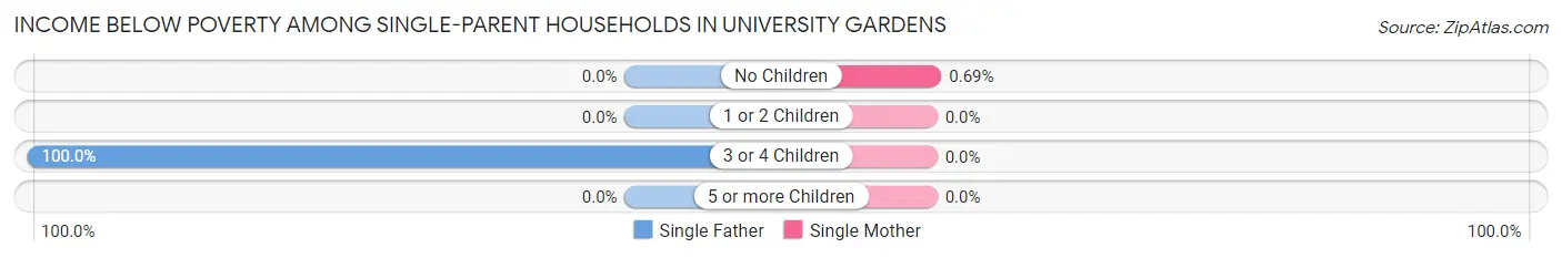 Income Below Poverty Among Single-Parent Households in University Gardens