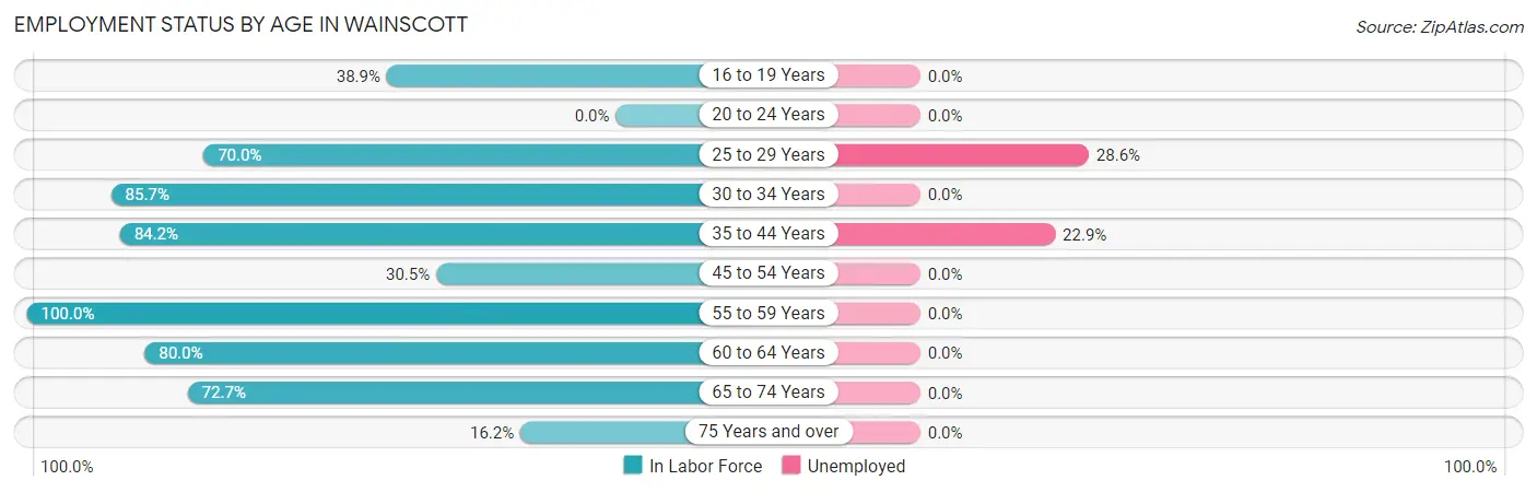 Employment Status by Age in Wainscott