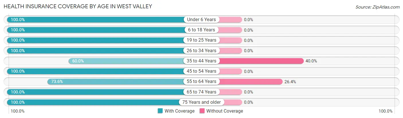 Health Insurance Coverage by Age in West Valley