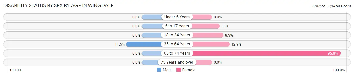 Disability Status by Sex by Age in Wingdale