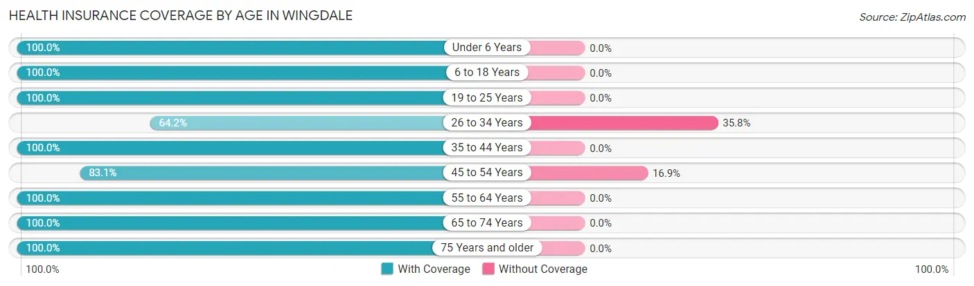 Health Insurance Coverage by Age in Wingdale