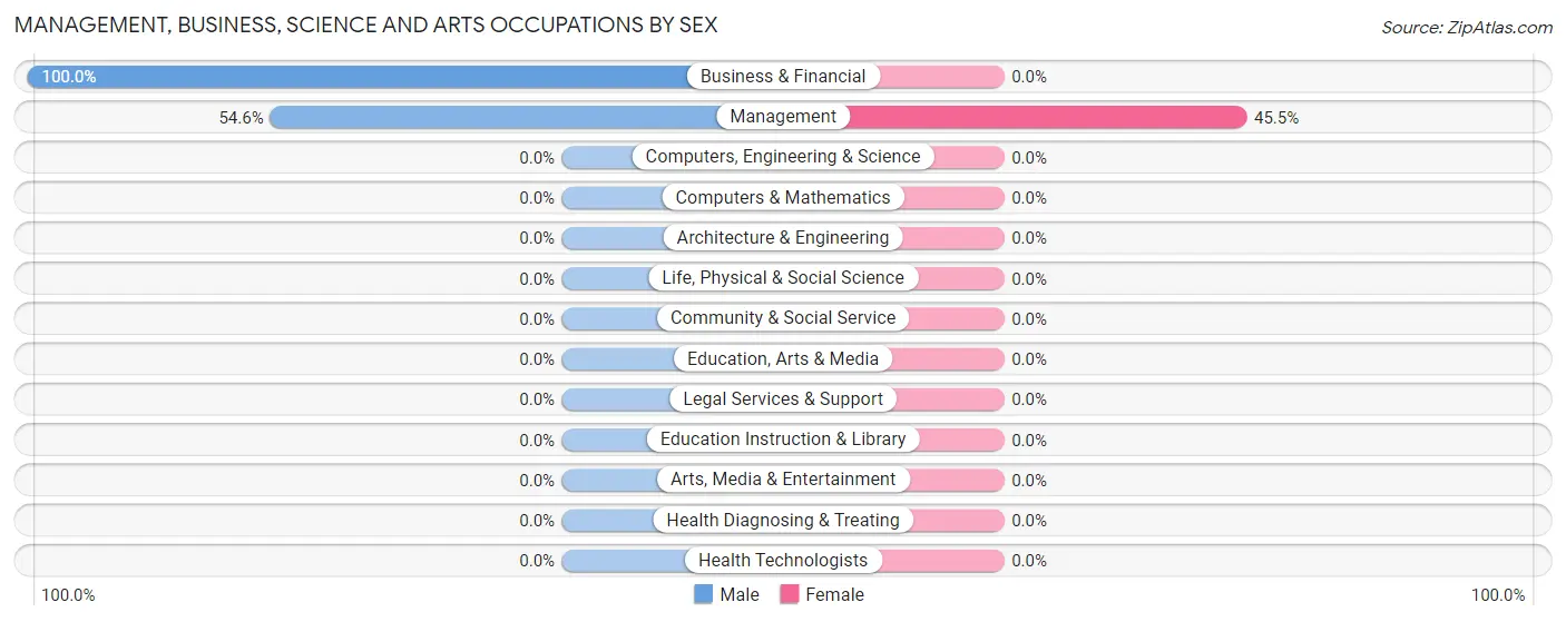 Management, Business, Science and Arts Occupations by Sex in Wingdale