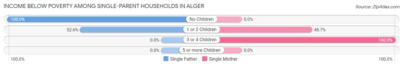 Income Below Poverty Among Single-Parent Households in Alger