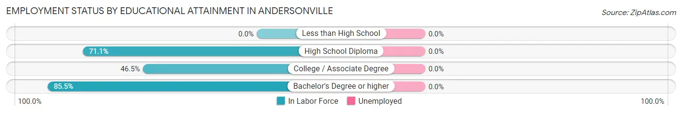 Employment Status by Educational Attainment in Andersonville