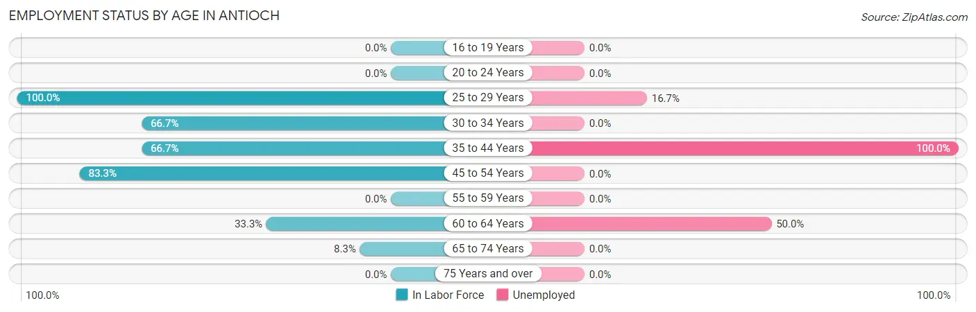 Employment Status by Age in Antioch