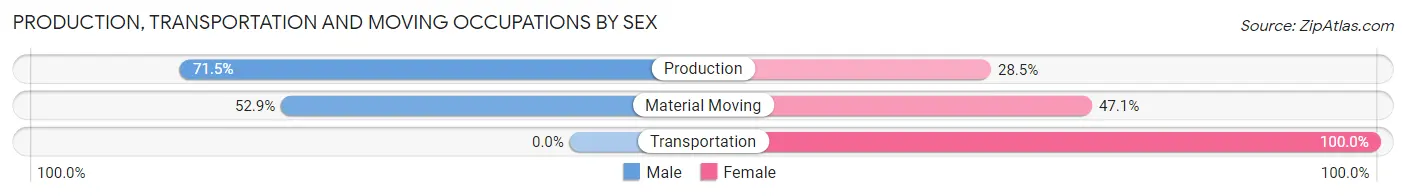 Production, Transportation and Moving Occupations by Sex in Ballville
