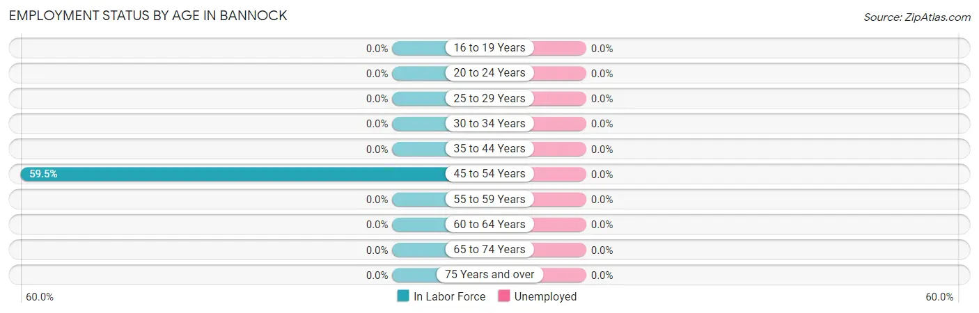 Employment Status by Age in Bannock