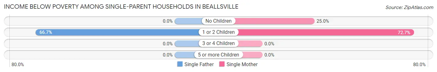 Income Below Poverty Among Single-Parent Households in Beallsville