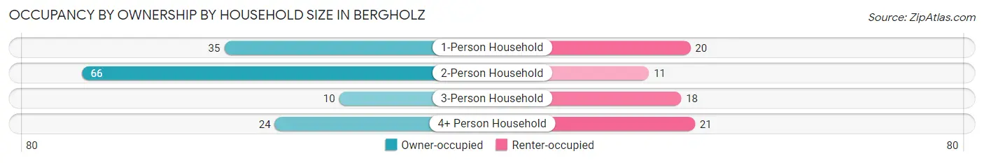 Occupancy by Ownership by Household Size in Bergholz