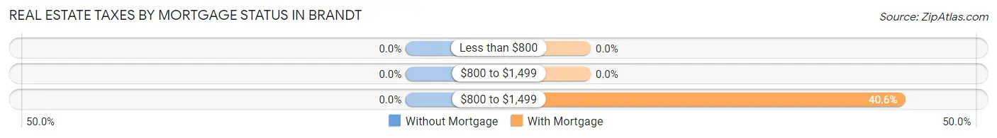 Real Estate Taxes by Mortgage Status in Brandt