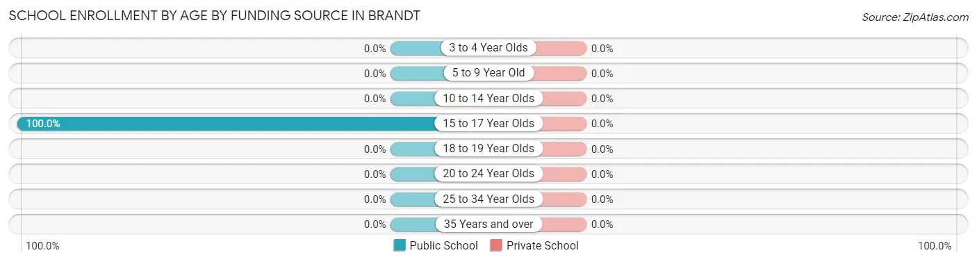 School Enrollment by Age by Funding Source in Brandt