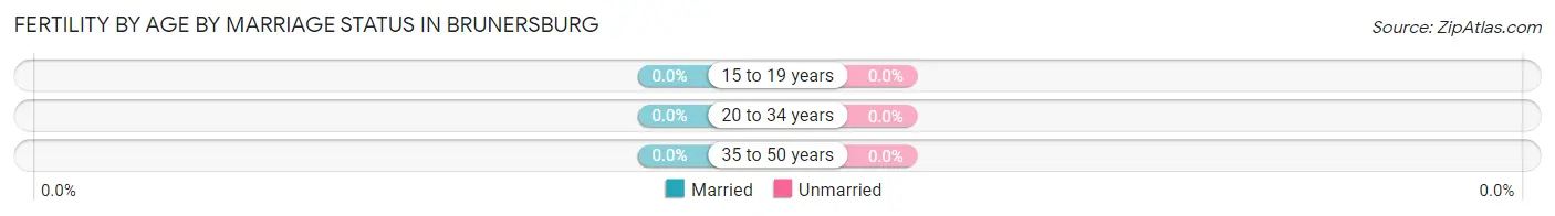 Female Fertility by Age by Marriage Status in Brunersburg