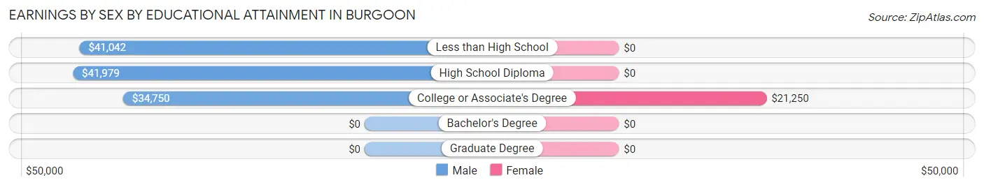 Earnings by Sex by Educational Attainment in Burgoon
